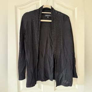 Jones New York Black Sweater with Beading Accents